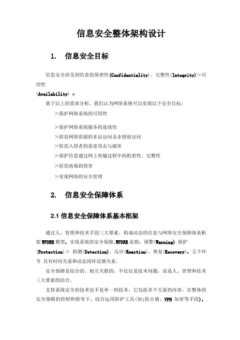 信息安全整体架构设计
