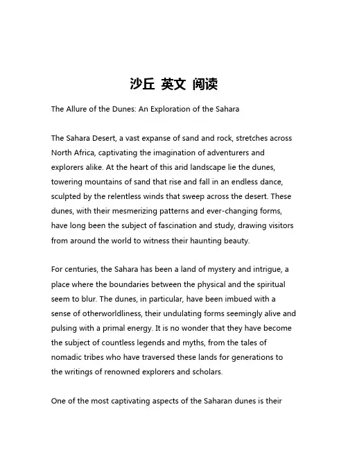 沙丘 英文 阅读