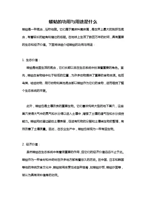 蝼蛄的功用与用途是什么