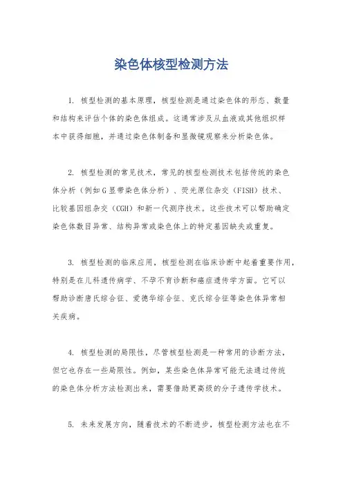 染色体核型检测方法