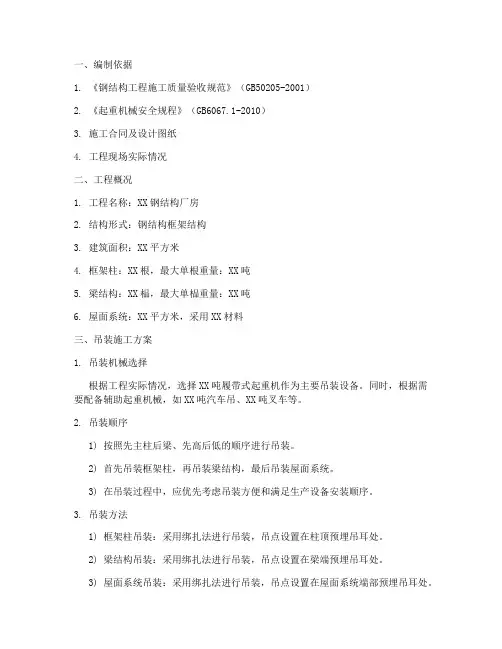 钢结构吊装专项方案范例