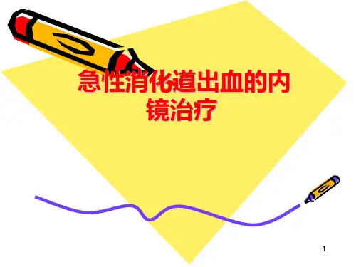 急性消化道出血的内镜治疗PPT课件