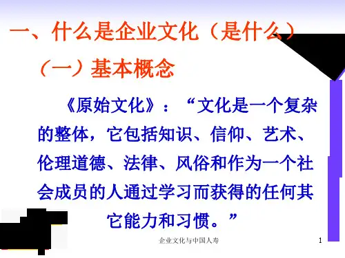 企业文化与中国人寿课件