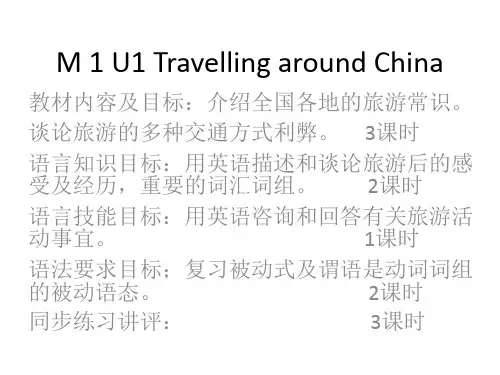高一上海新世纪英语M1U1 tralling around China备课课件(共21张PPT)