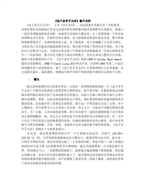 《这个杀手不太冷》影片分析