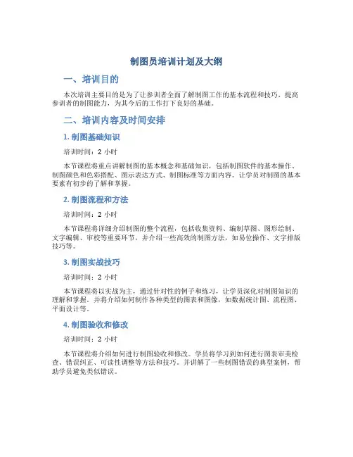 制图员培训计划及大纲