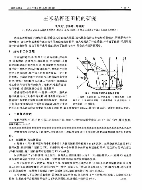 玉米秸秆还田机的研究