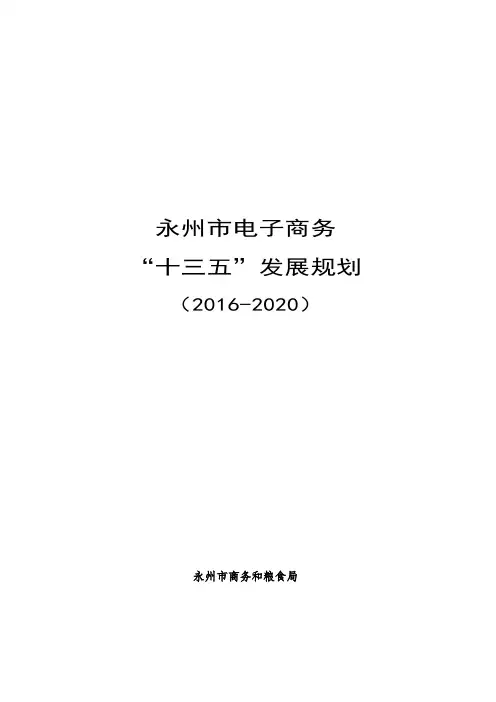 永州市电子商务“十三五”发展规划.doc