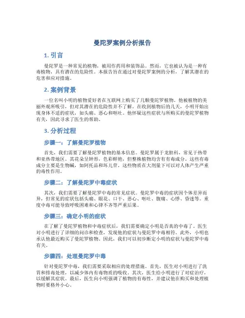 曼陀罗案例分析报告