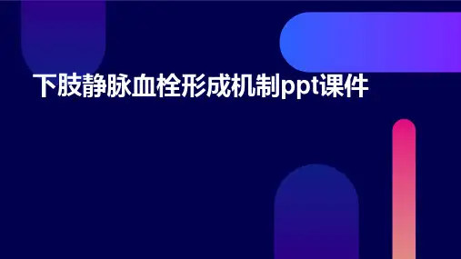 下肢静脉血栓形成机制PPT课件