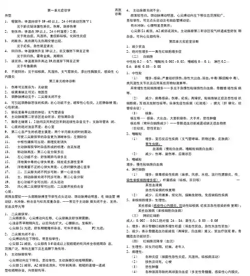 西医诊断学笔记