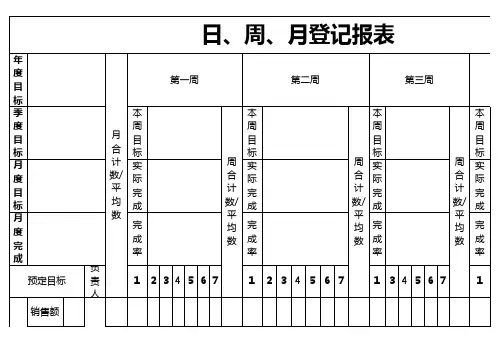 登记报表统计数表格excel模板