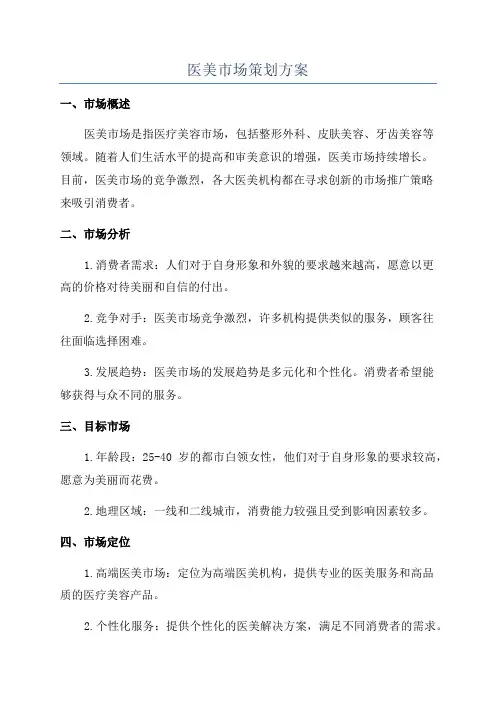医美市场策划方案