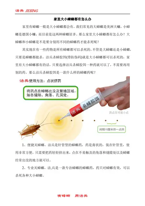 家里大小蟑螂都有怎么办？如何同时灭除大小蟑螂