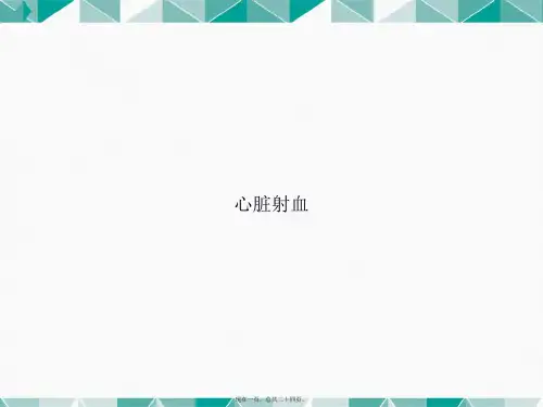 心脏射血讲课文档