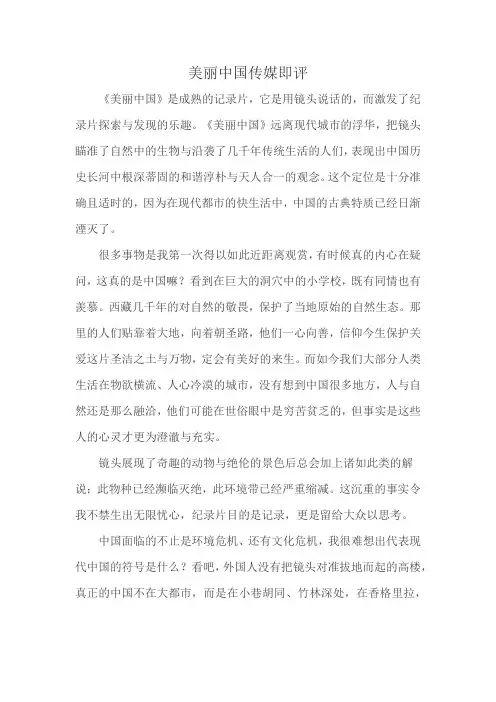 美丽中国传媒即评