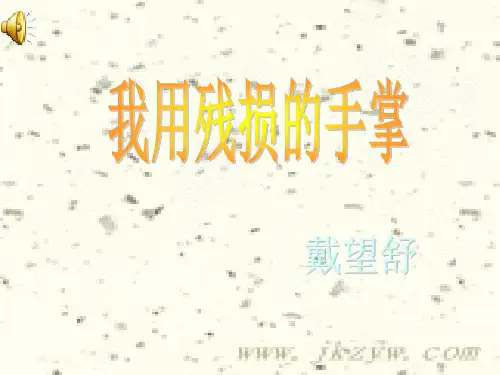 语文人教版九年级下《册我用残损的手掌》课件