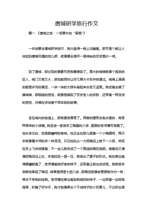 唐城研学旅行作文