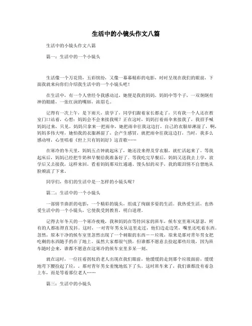 生活中的小镜头作文八篇