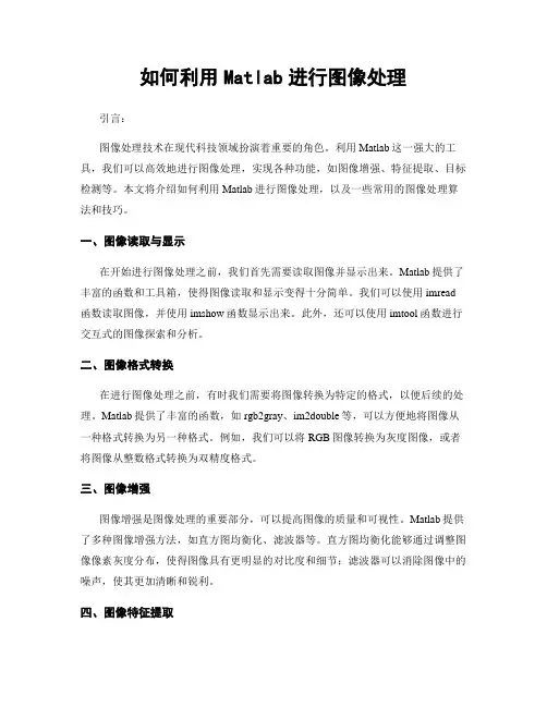 如何利用Matlab进行图像处理