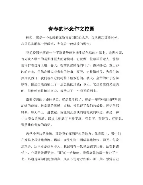 青春的怀念作文校园