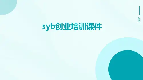 SYB创业培训课件