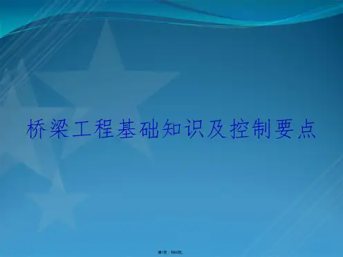 桥梁工程基础知识及控制要点
