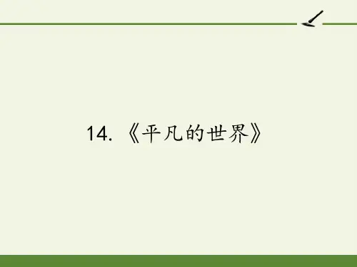 高中语文选修中国小说欣赏课件-14.《平凡的世界》7-人教版