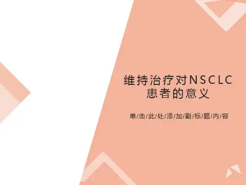 晚期肺癌维持治疗