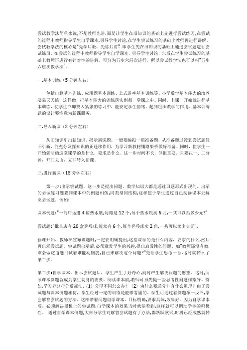 尝试教学法