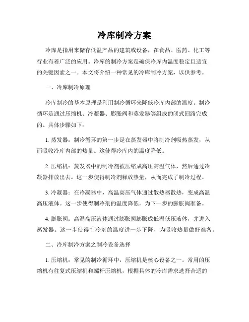 冷库制冷方案
