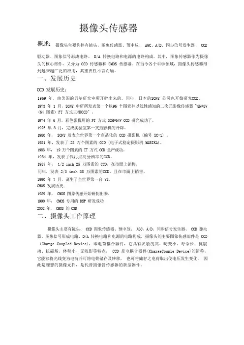 摄像头工作原理