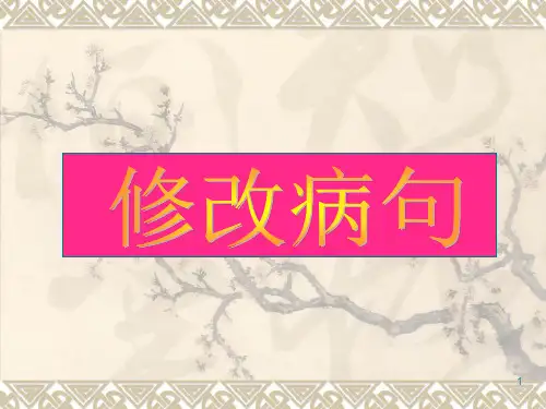四年级修改病句专题ppt课件