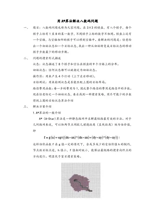 用A算法解决八数码问题