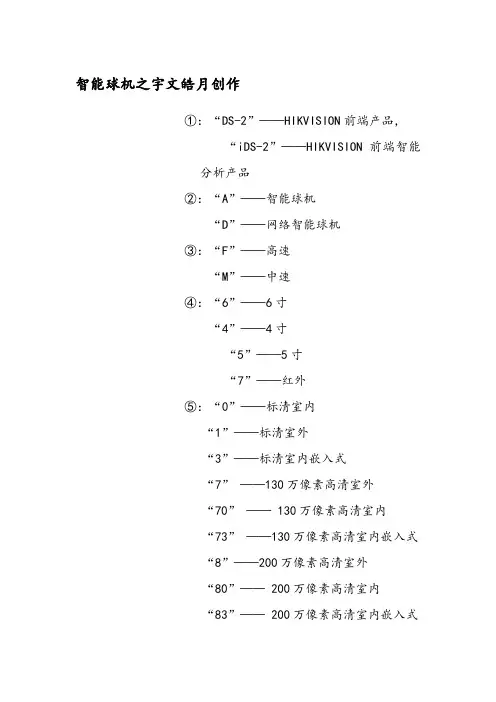 海康摄像机命名规则