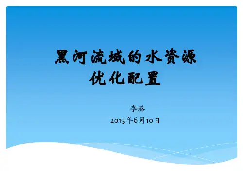 黑河流域的水资源