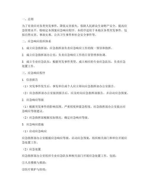 预案应急响应程序
