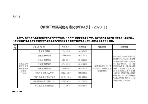 中国严格限制的有毒化学品名录 2020年及废铅蓄电池危险废物经营单位审查和许可指南合辑