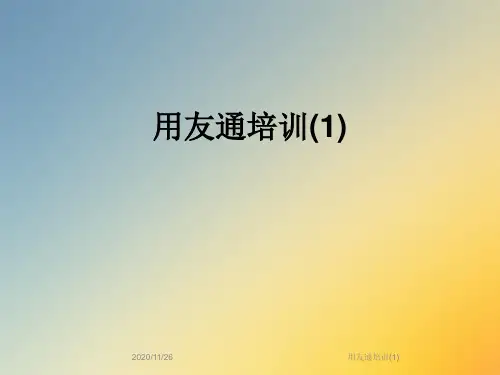用友通培训(1)