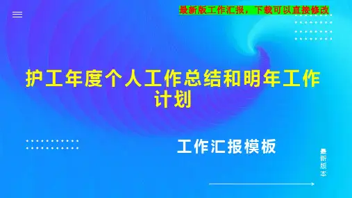 护工年度个人工作总结和明年工作计划PPT模板下载