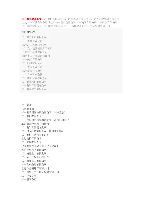 三一集团子公司