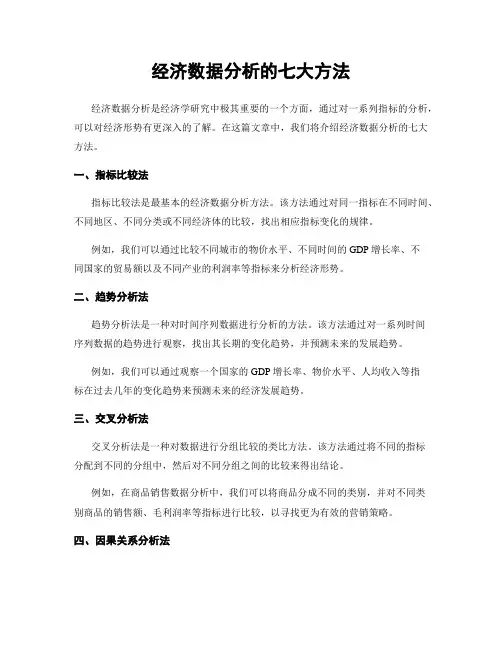 经济数据分析的七大方法