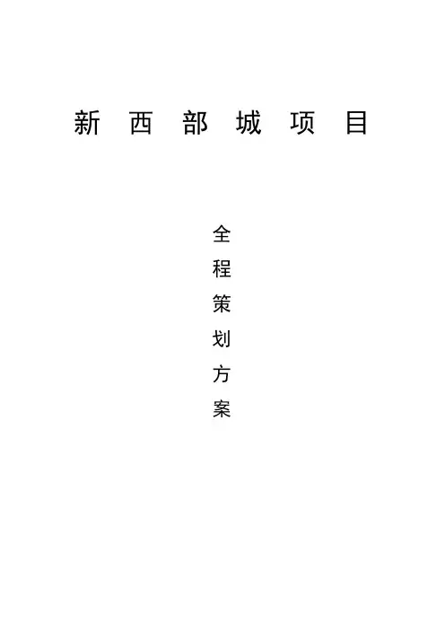 新西部城项目全程策划方案DOC