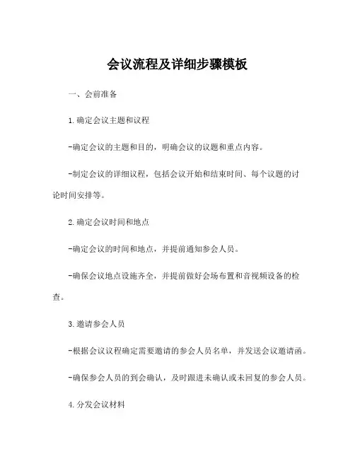 会议流程及详细步骤模板