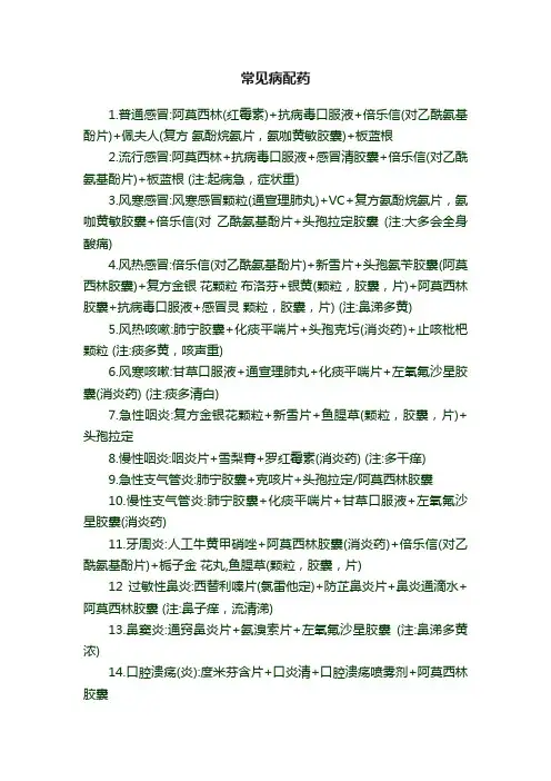 常见病配药