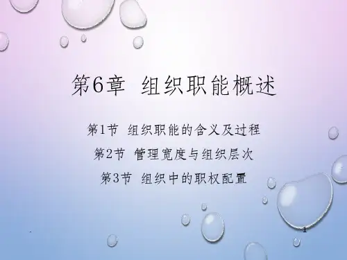 组织职能概述