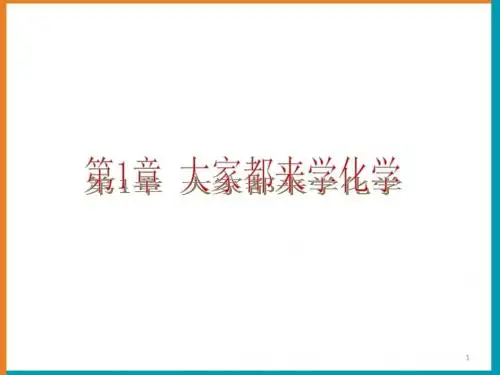 粤教版九年级化学上册 《大家都来学化学》习题课件.ppt