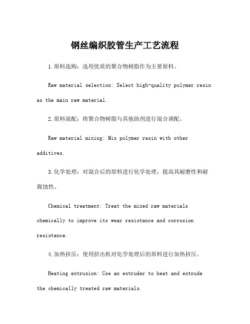 钢丝编织胶管生产工艺流程