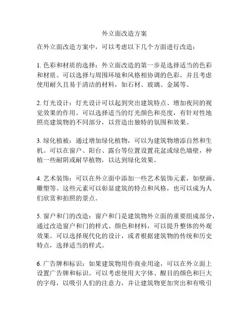 外立面改造方案