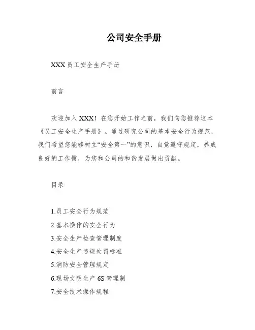 公司安全手册